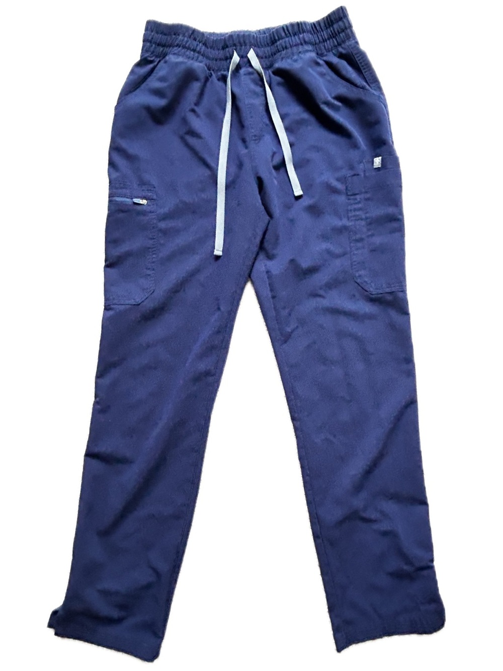 Figs Navy Drawstring Jogger Pants with Contrast Ties M